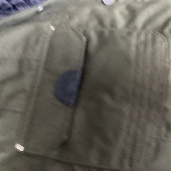 ❤️🇬🇧BNNT CELTIC & CO REAL” leather/cotton biker jacket. US12. UK16. Khaki/blk - Picture 7 of 14